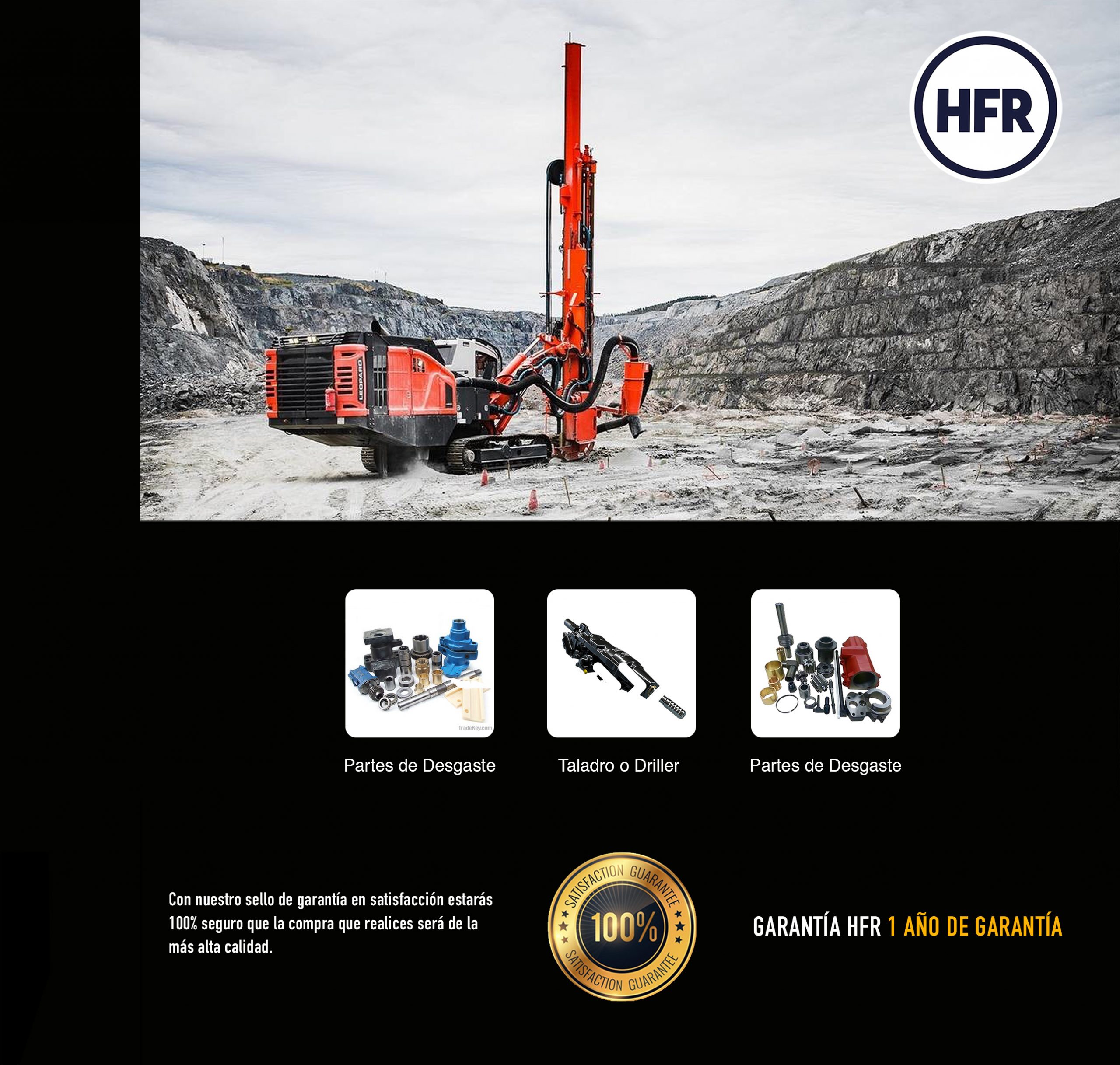 Sandvik refacciones maquinaria pesada HFR